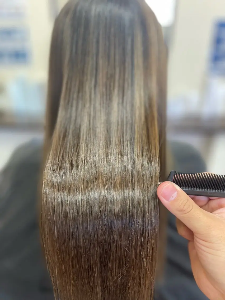 ミディアム カラー ハイライトカラー ハイライト トリートメント カット ヘアカラー トリートメント 田中 就のヘアスタイル
