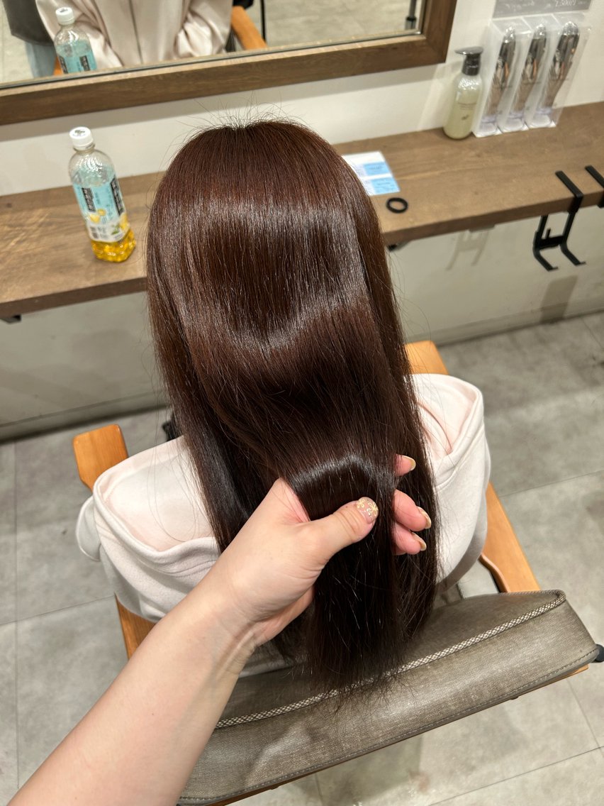 ロング カラー 名駅🎀*॰ॱ 透明感カラー かほのヘアスタイル