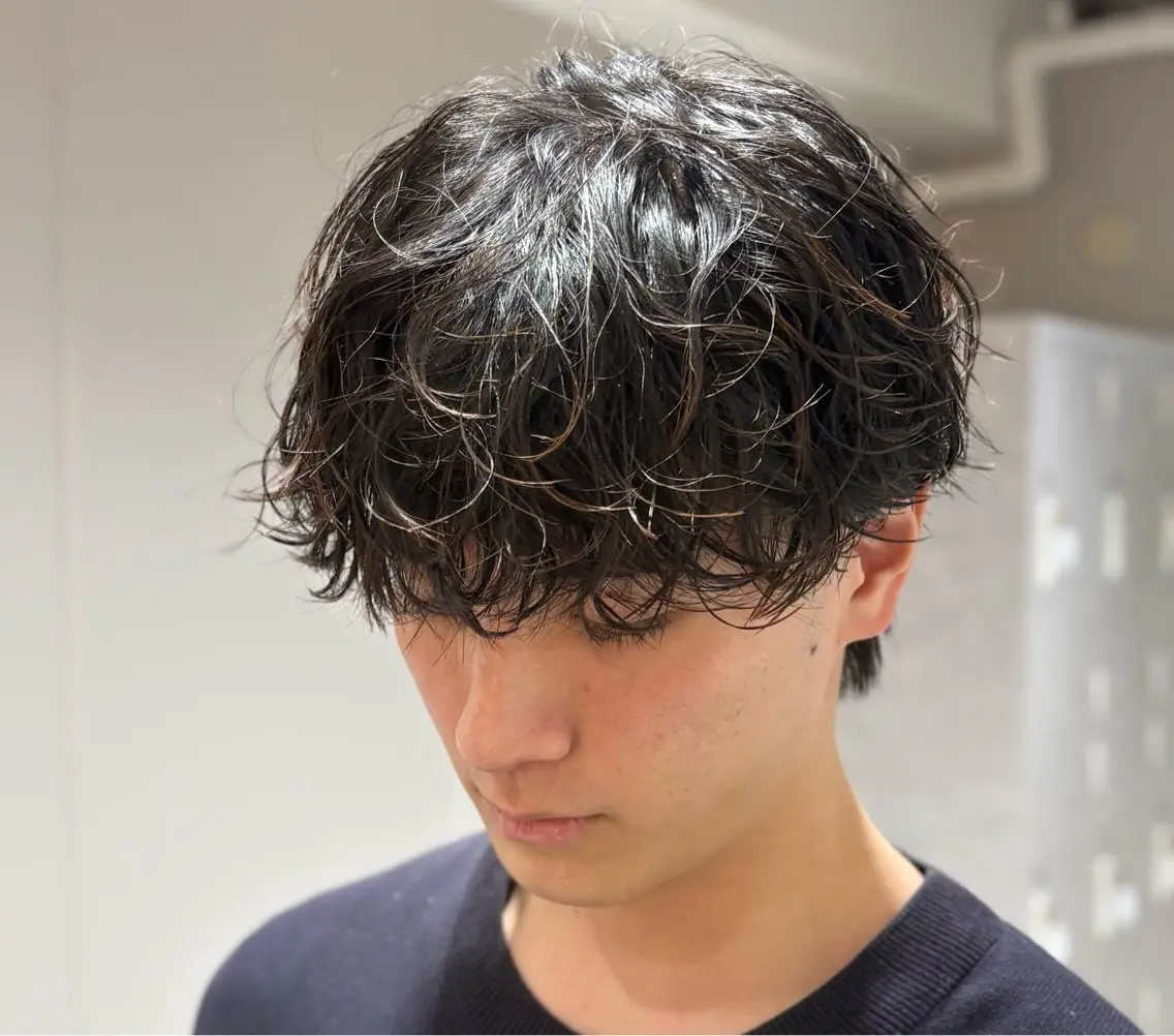 ショート パーマ メンズ カット パーマ 【メンズ特化】 池田大成✂︎のヘアスタイル