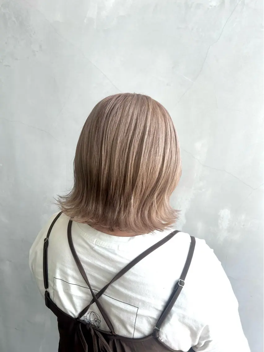 ミディアム Mao 🎀bob Oliveカラー🌿のヘアスタイル