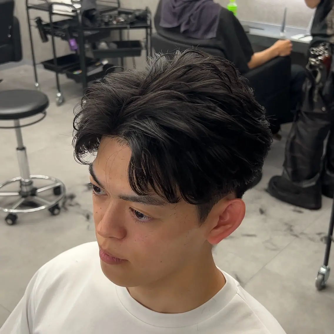パーマ メンズ フェザーパーマ メンズパーマ カット パーマ 【札幌メンズ特化】 つばさ🔥のヘアスタイル