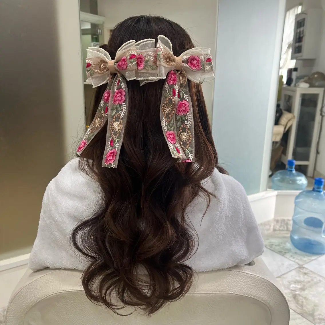 ヘアアレンジ ハーフアップ 玉城 里奈のヘアスタイル