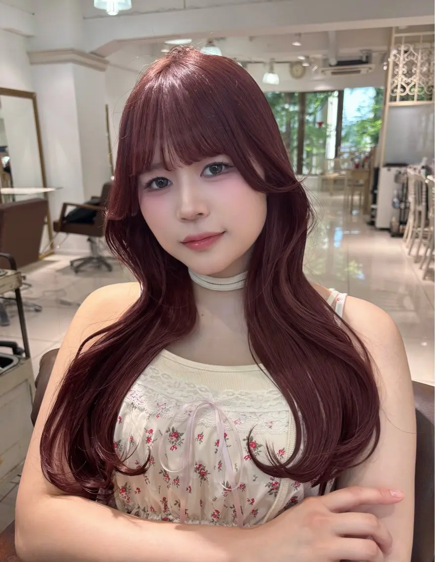 ロング カラー ヘアカラー トリートメント 縮毛・髪質改善🩰 mai🐰ྀི🤍のヘアスタイル