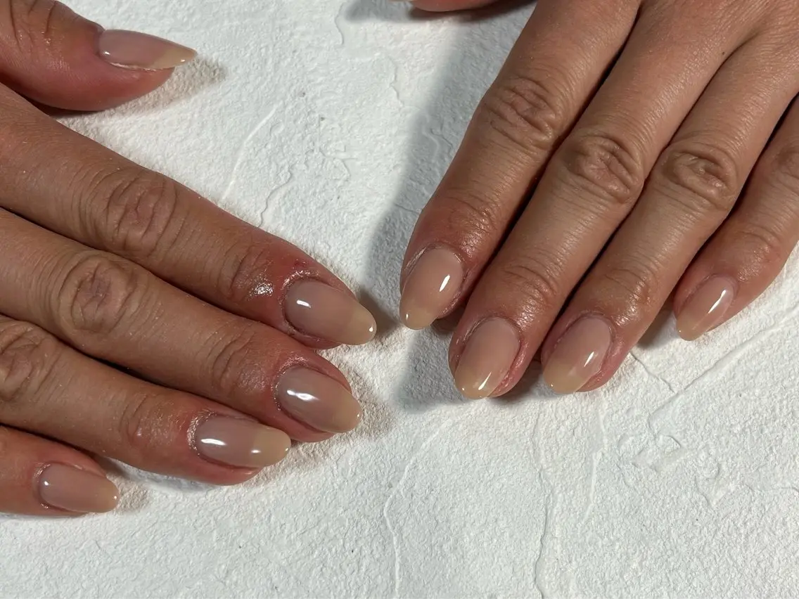 ネイル オーロラネイル フットネイル フレンチネイル ジェルネイル 韓国ネイル ハンドネイル kiki nail たまプラーザのネイルデザイン
