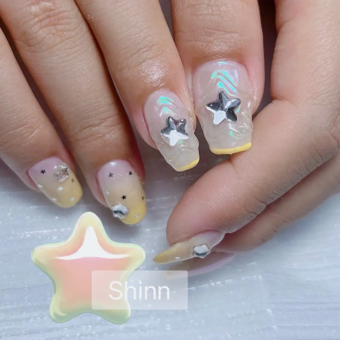 ネイル アートネイル クリアネイル ぷっくりネイル shinn / Aira⛓️のネイルデザイン