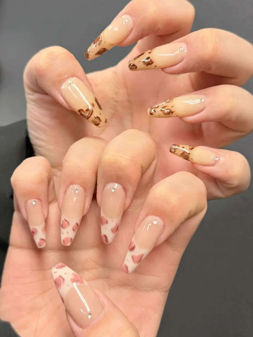 ネイル 韓国ネイル 持ち込み ニュアンスネイル ネイルチップ 冬ネイル LISA ANA.CHUOのネイルデザイン