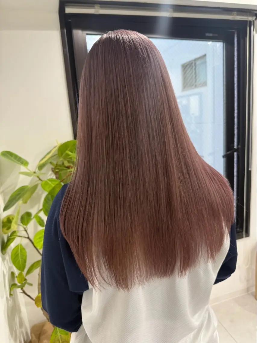 【🍒2月限定クーポン🍒】リタッチブリーチ+カラー+トリートメントの写真