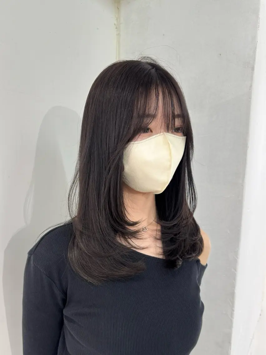 ミディアム レイヤーカット カット 🪐hikari /切りっぱなしボブのヘアスタイル