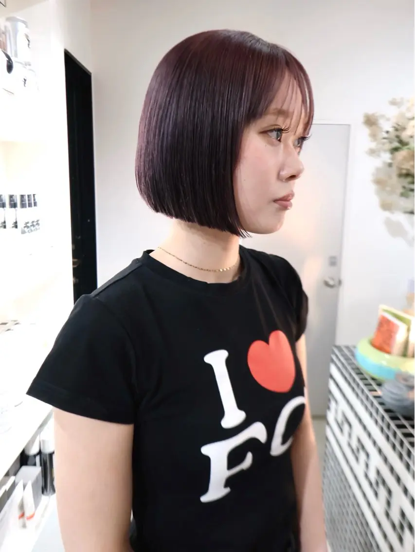 ミディアム カット ヘアカラー ボブ/レイヤー 学芸大学SaKuraのヘアスタイル