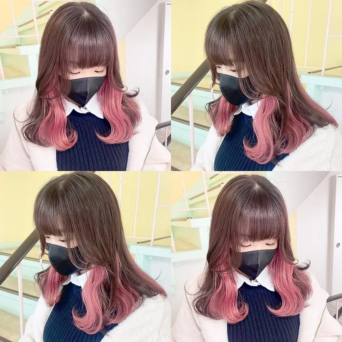 カラー ヘアカラー トリートメント 渋谷:インナーカラー ／🍒エリカ🍒のヘアスタイル