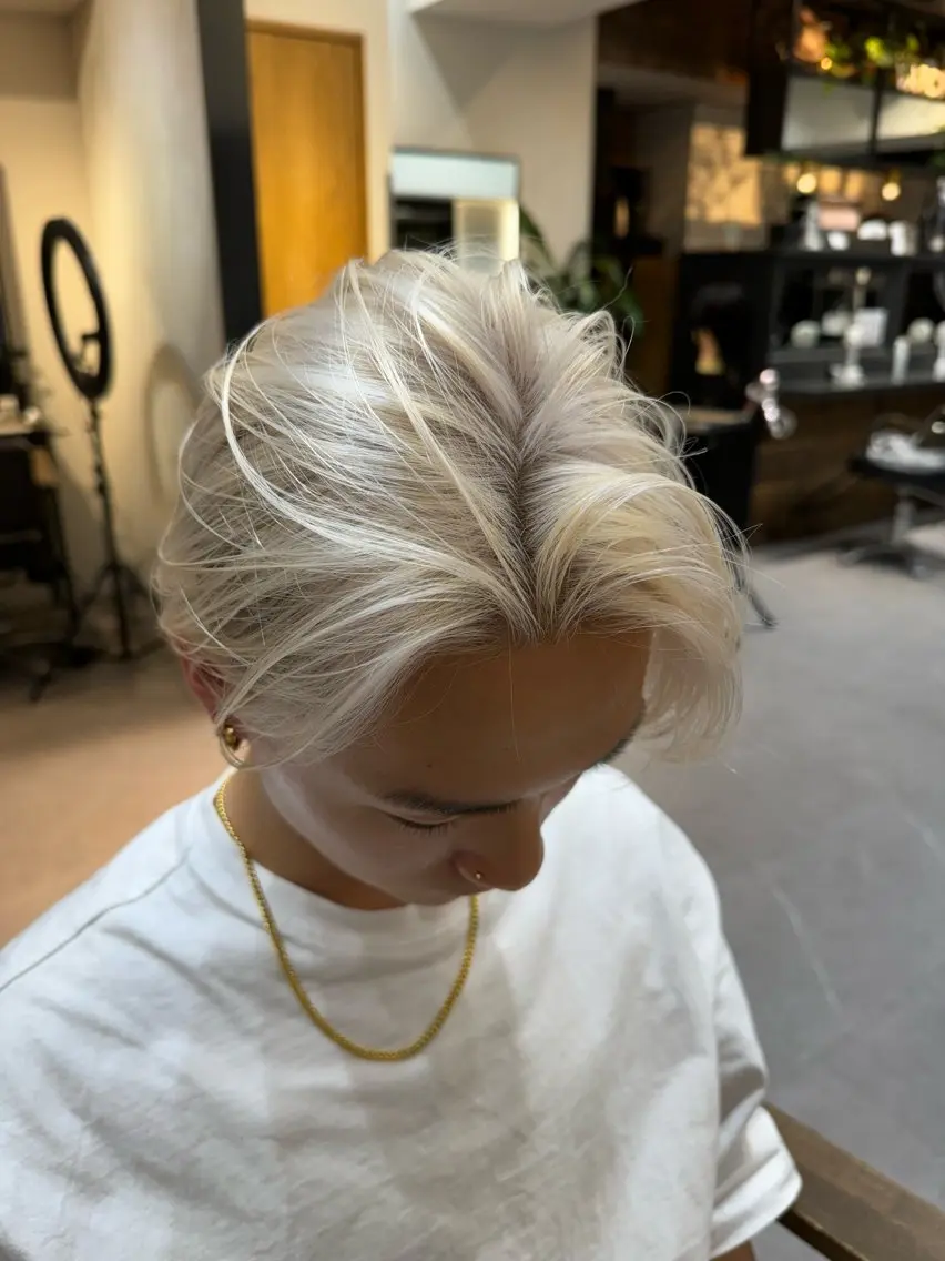 【🌸minimo新規限定クーポン🌸】似合わせカット➕髪質改善トリートメント➕ブリーチ➕透明感カラーの写真