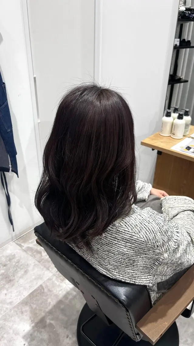 カラー 透明感カラー ラベンダーカラー ヘアカラー トリートメント 桂 凛華のヘアスタイル