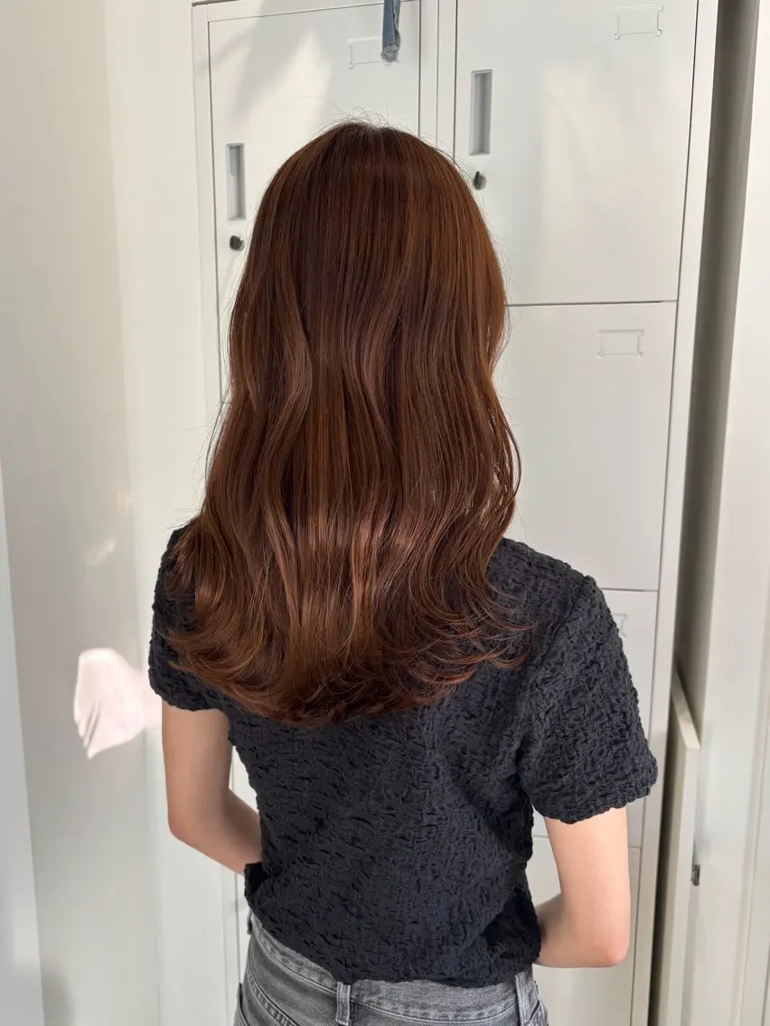ロング カラー グレージュ ラベンダーカラー ラベンダーグレージュ ラベンダーグレー ヘアカラー recipe la couleurちずのヘアスタイル