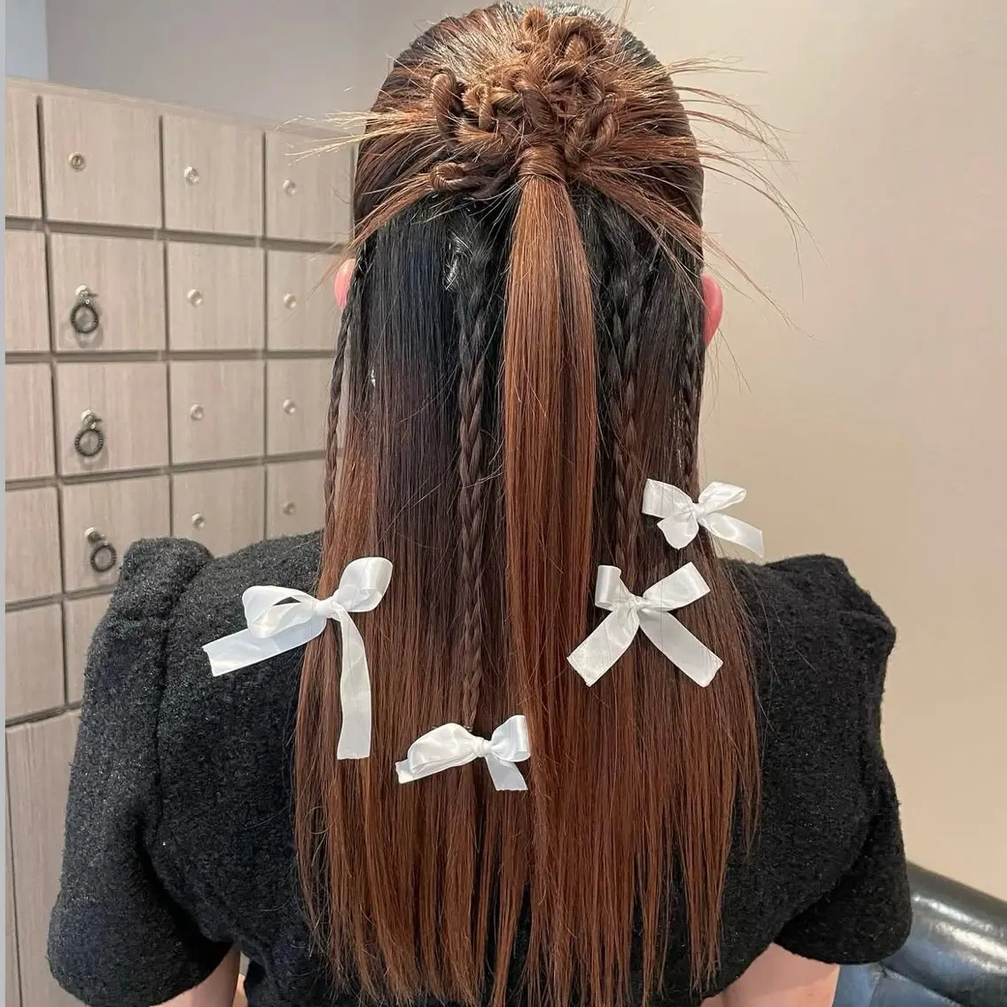 ヘアアレンジ ハーフアップ その他 mio 🍒レイヤーカットのヘアスタイル