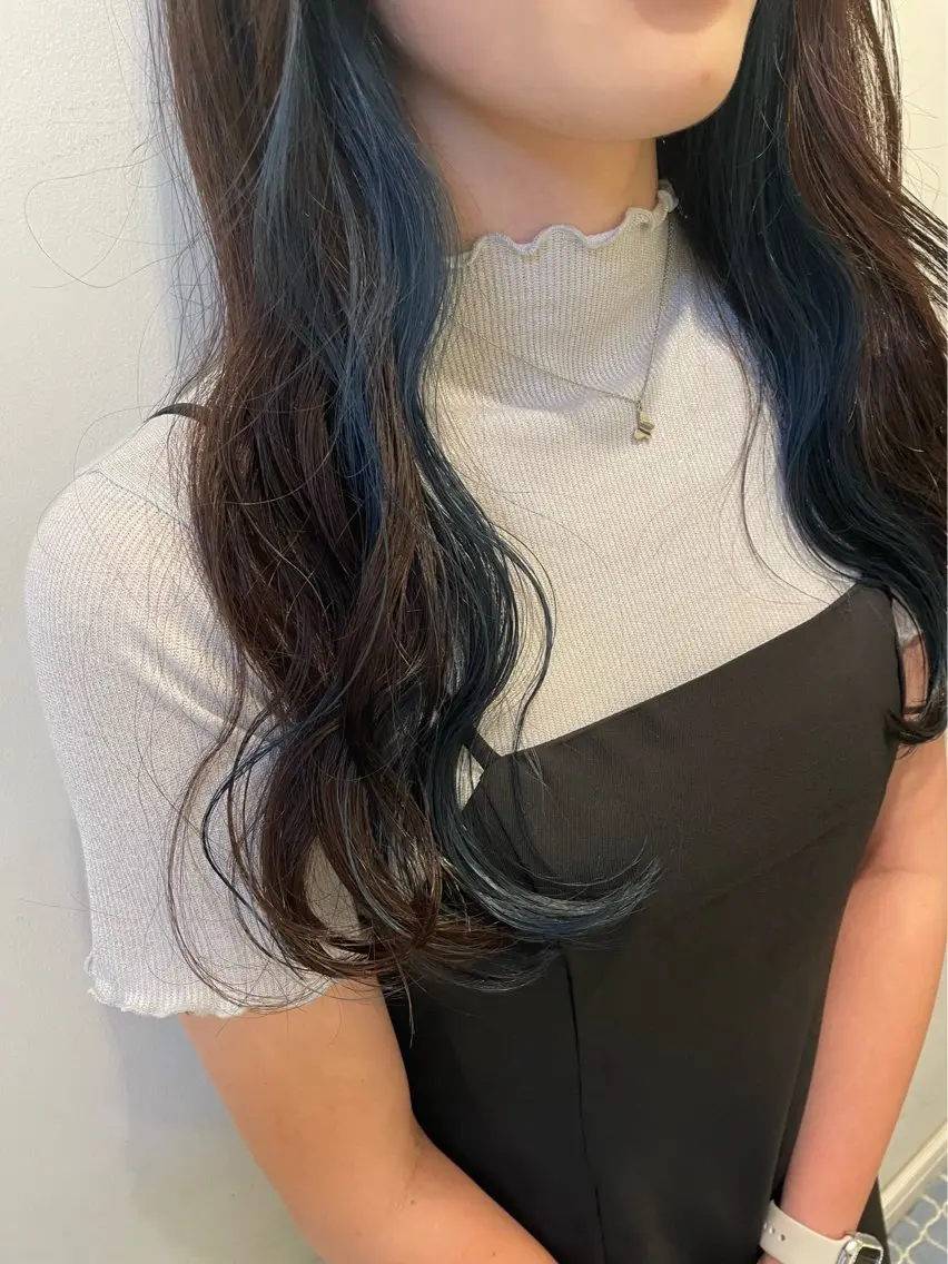 ロング カラー イヤリングカラー 【azure横浜】 🧸misaki🌸のヘアスタイル