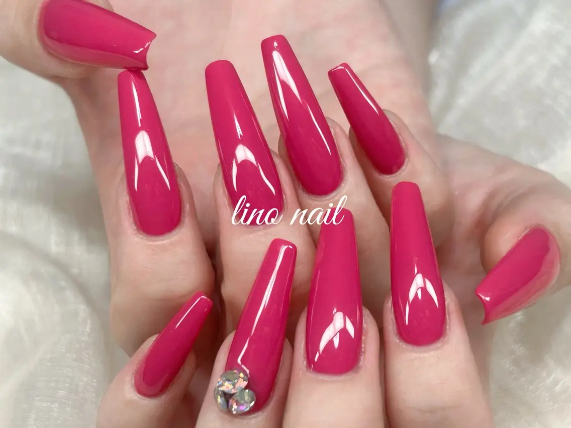 ネイル 長さ出し フットネイル 持ち込み ワンカラーネイル ワンホンネイル ハンドネイル Lino Nailのネイルデザイン