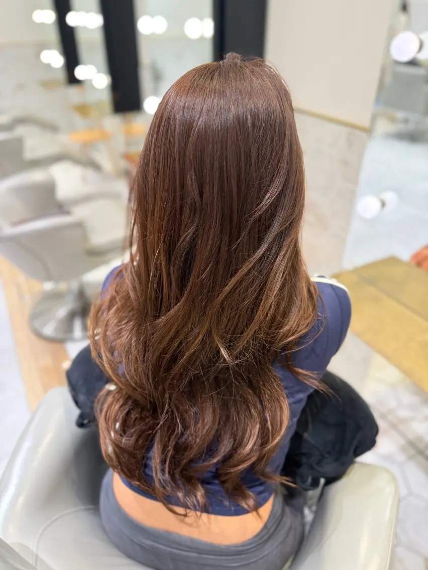 ロング ヘアカラー トリートメント 𝐘𝐮𝐢 🤎 costesのヘアスタイル
