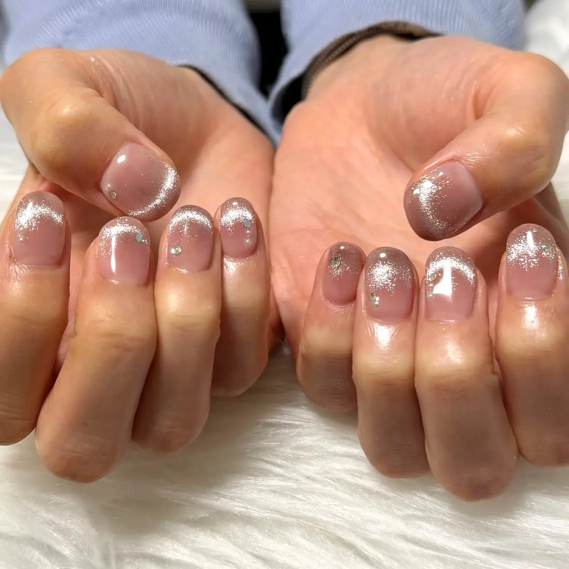 ネイル フレンチネイル マグネットネイル マグネットフレンチ アスピーネイル asukaのネイルデザイン