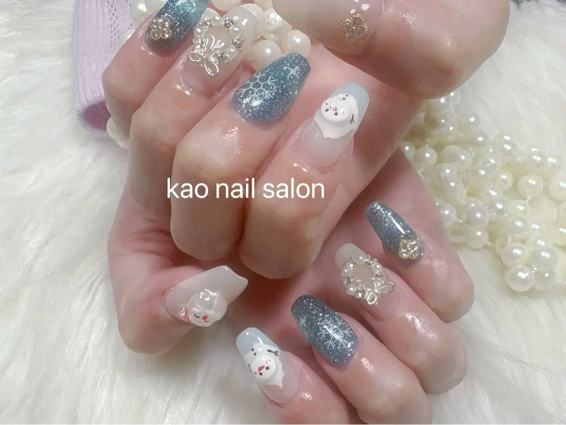 ネイル ハンドネイル kao nail マグネット/長さだしのネイルデザイン