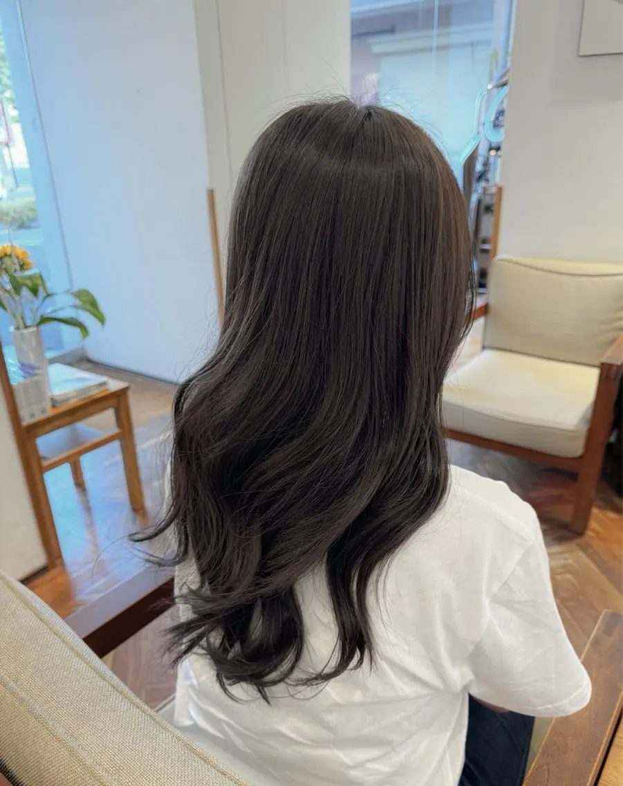 ロング カラー カット ヘアカラー 縮毛矯正 吉田 新平のヘアスタイル