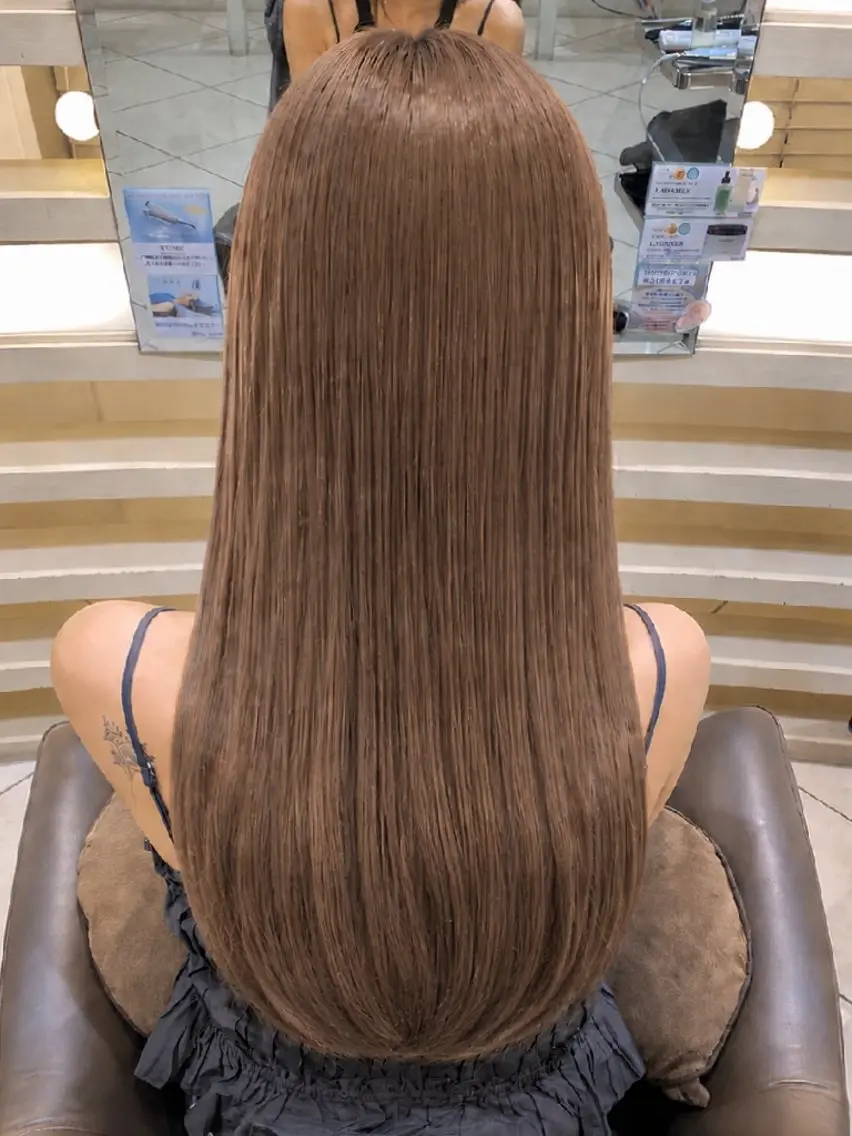 セミロング カラー 艶髪/似合わせ/ ブリーチなし🫧のヘアスタイル