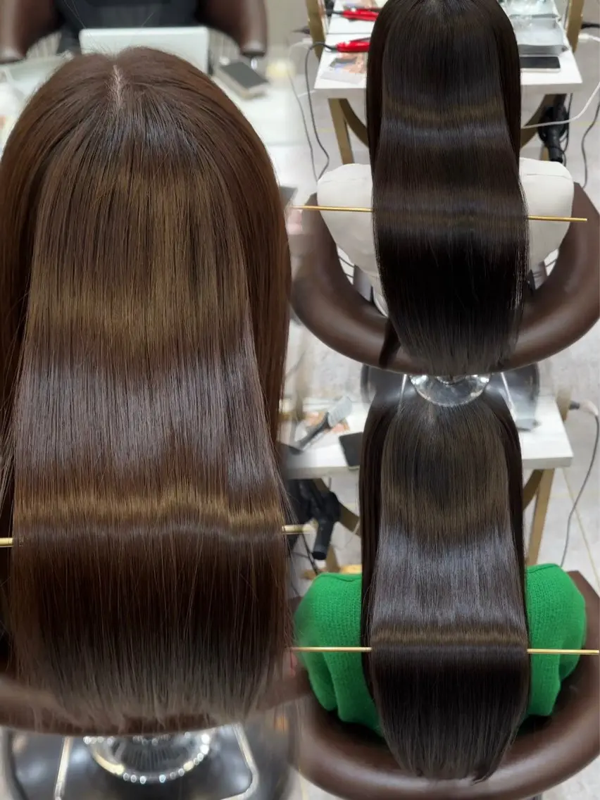 ロング パーマ 髪質改善 レイヤーカット 縮毛矯正 カット ヘアカラー 縮毛矯正 トリートメント 【博多髪質改善】 吉村　清志のヘアスタイル
