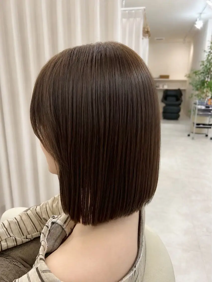 ショート センターパート 韓国ヘア・綾也のヘアスタイル