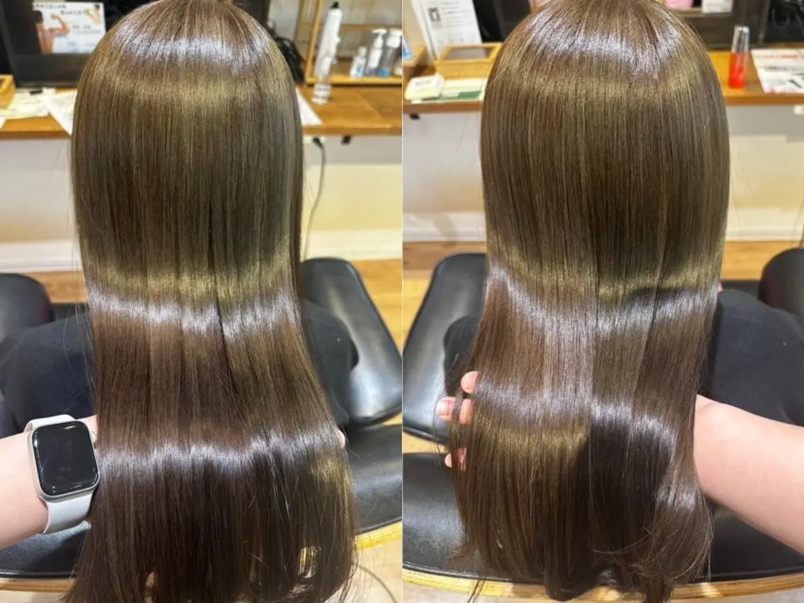 ロング カット ヘアカラー トリートメント Lantana 未南海のヘアスタイル
