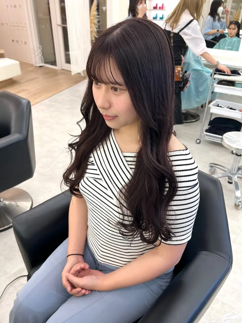 ロング カラー カット ヘアカラー ♡ParveMix NANO♡のヘアスタイル