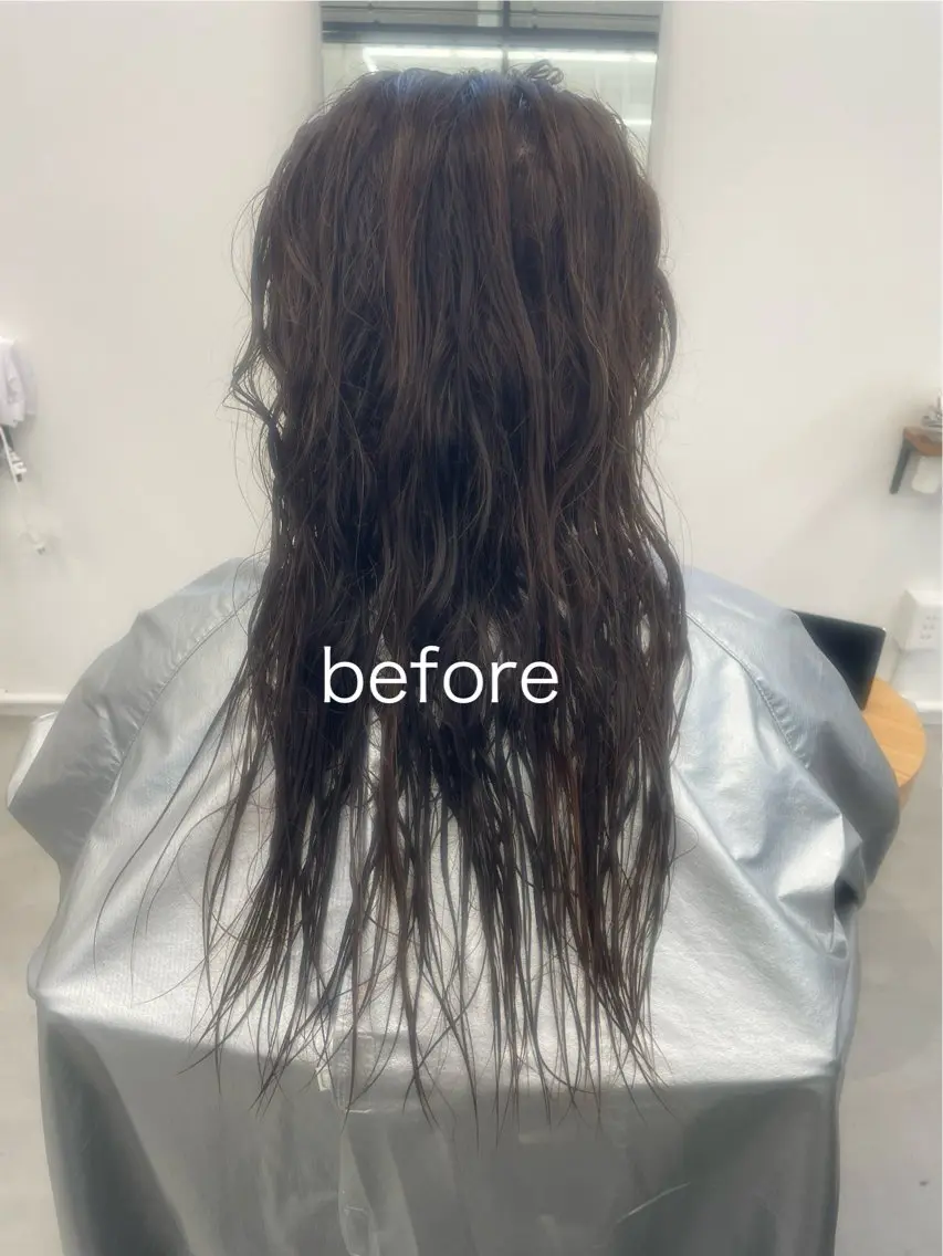 ロング ロング 縮毛矯正 あゆみ 🍀のヘアスタイル