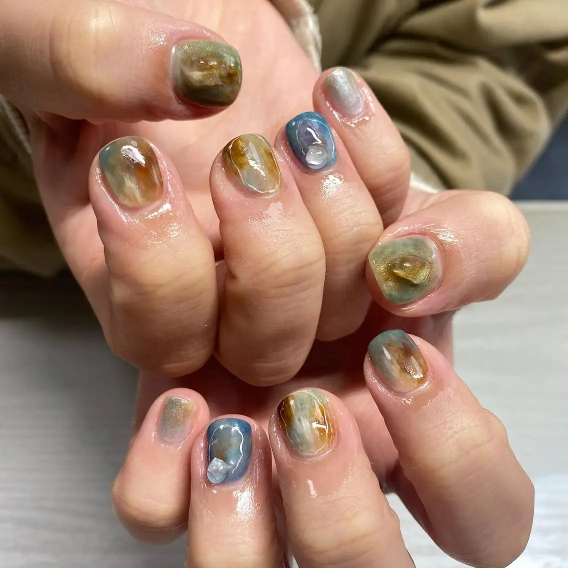 ネイル ニュアンスネイル I pinknail 韓国風·持ち込み専門のネイルデザイン