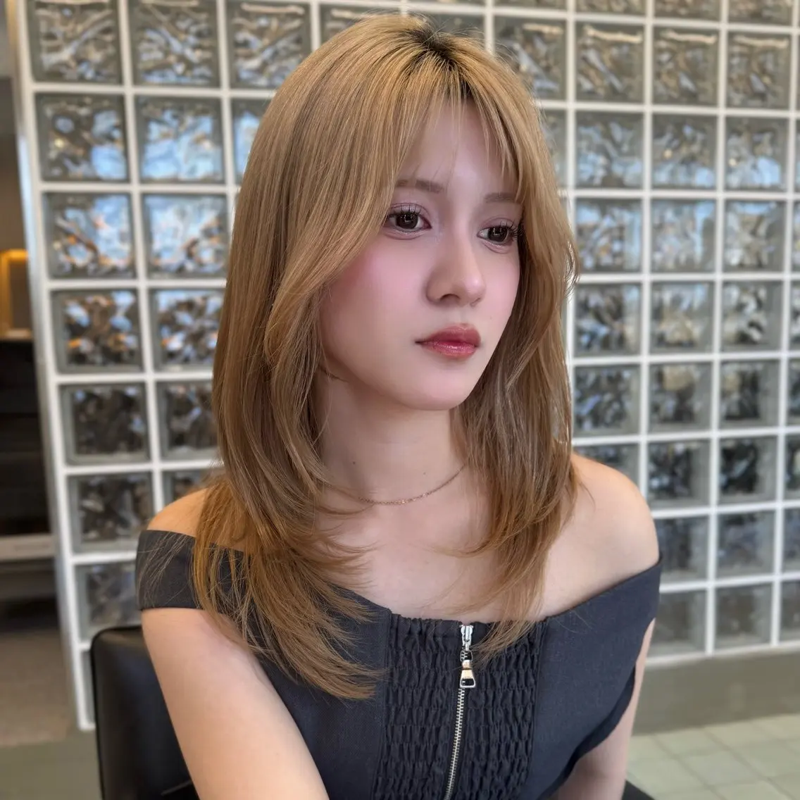 セミロング 🖤艶カラー/ rino🖤のヘアスタイル