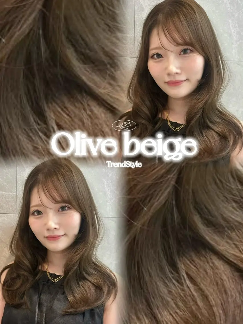 セミロング カラー ベージュカラー オリーブベージュ ヘアカラー トリートメント 🍑ももか🍑モデル 様募集中/浦和🦋のヘアスタイル