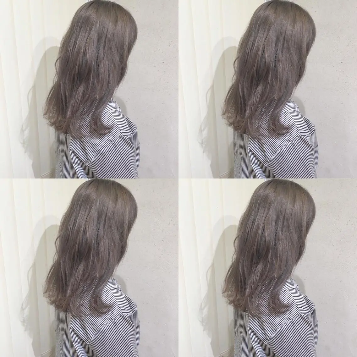 セミロング カラー パーマ ヘアアレンジ ハイトーン特化🤍 浦住のヘアスタイル