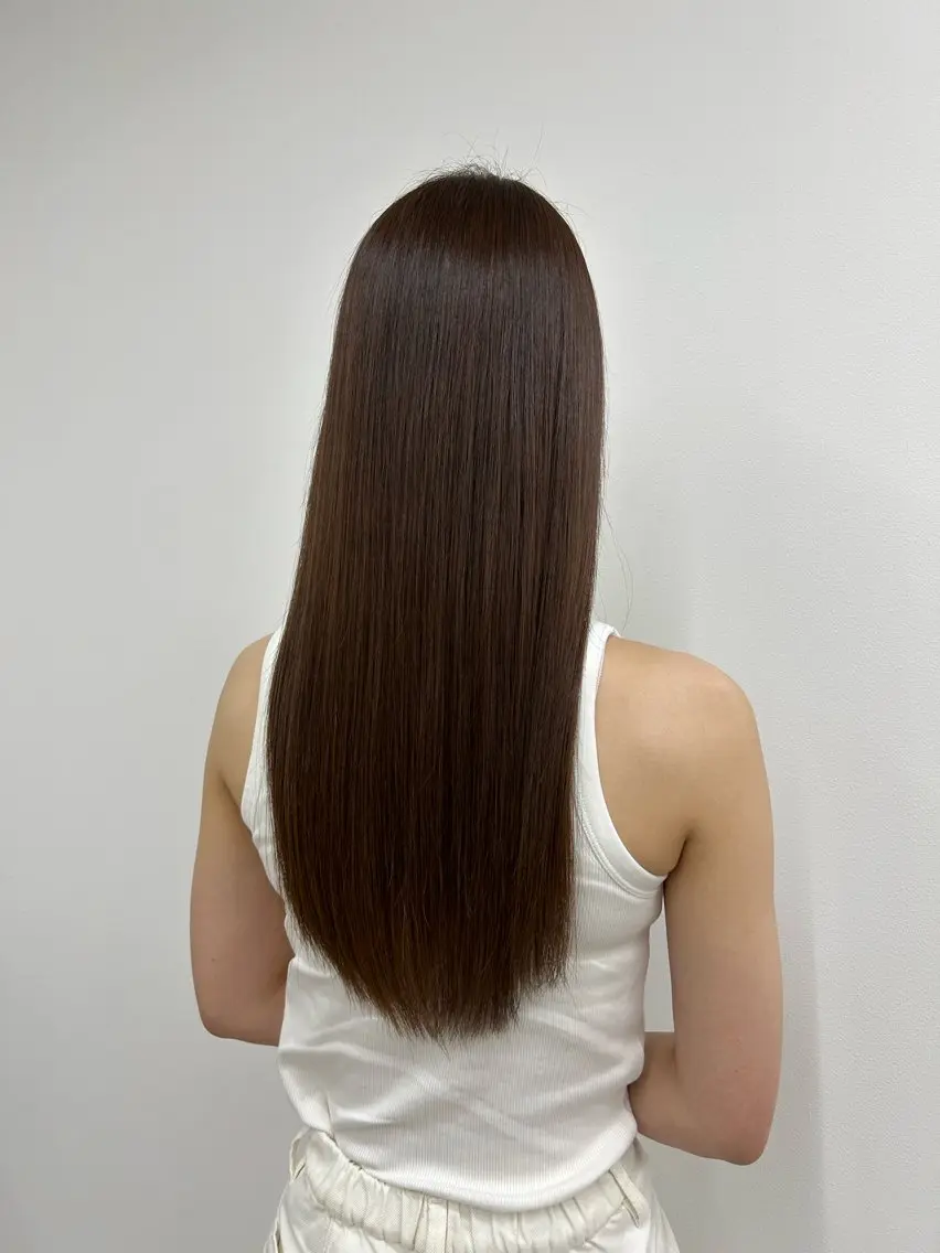 ロング 髪質改善 縮毛矯正 小西 瑞穂のヘアスタイル