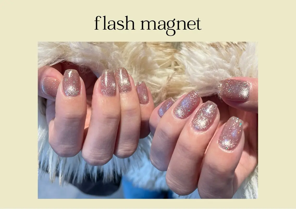 ネイル マグネットネイル LEGIT nail AKARIのネイルデザイン