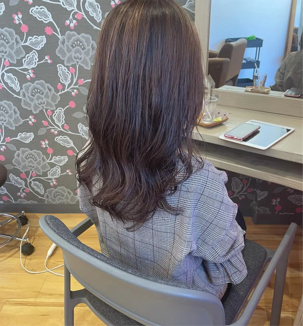 ロング パーマ ニュアンスパーマ 北九州美容室 🕊️わかな✂︎のヘアスタイル