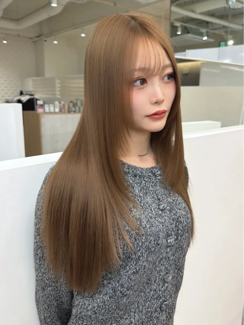 韓国ヘア/ワンホンヘアカット＋髪質改善トリートメントカラーの写真