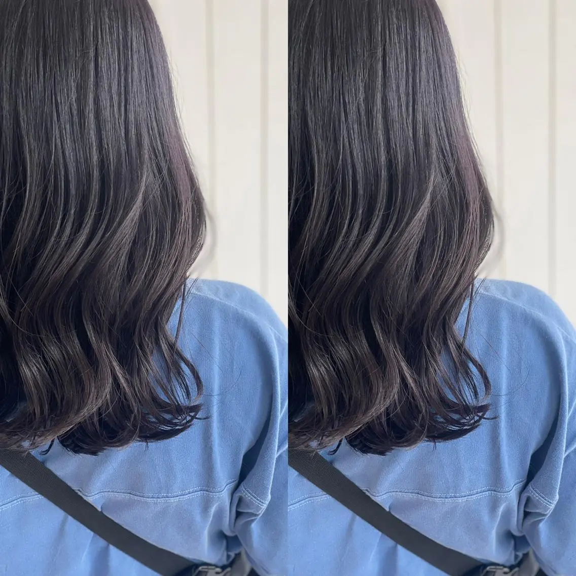ロング カラー 黒髪 ラベンダーカラー Snaly カラー特化ページのヘアスタイル