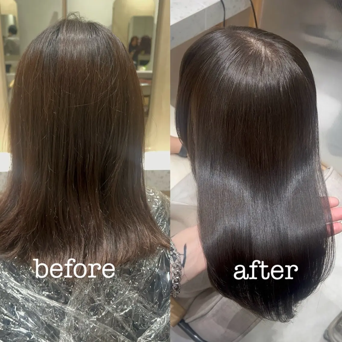 ミディアム アッシュ アッシュグレー アッシュグレージュ ケアカラー 髪質改善 ヘアカラー トリートメント 💎髪質改善/艶髪 💎mizuki💎のヘアスタイル