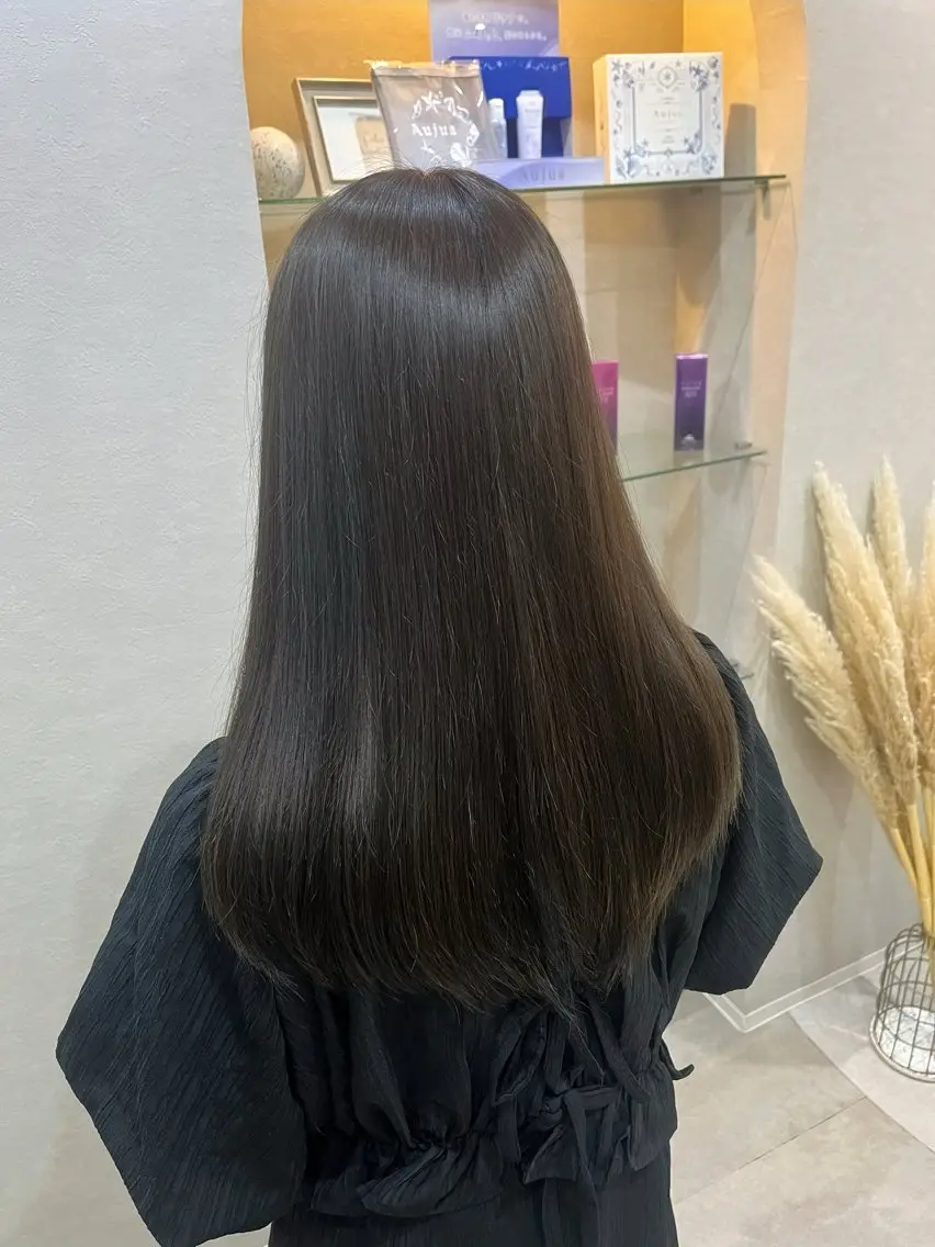 ロング カット ヘアカラー トリートメント るな/透明感カラー/ 髪質改善/ワンホンのヘアスタイル