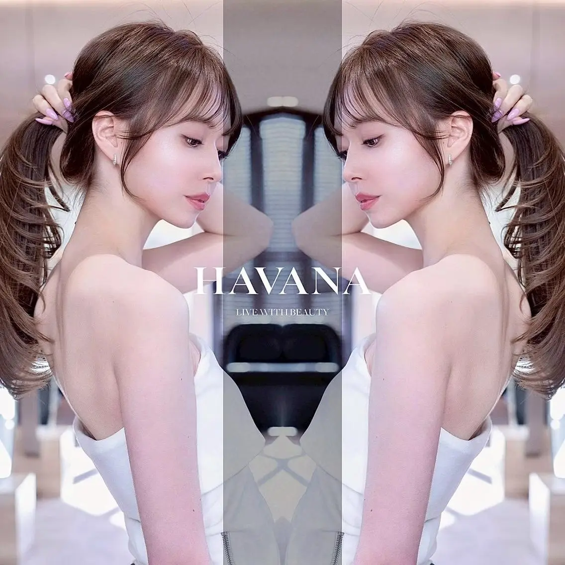 ロング カラー カット ヘアカラー トリートメント １HAVANA.渋谷 【レイヤー/韓国】のヘアスタイル