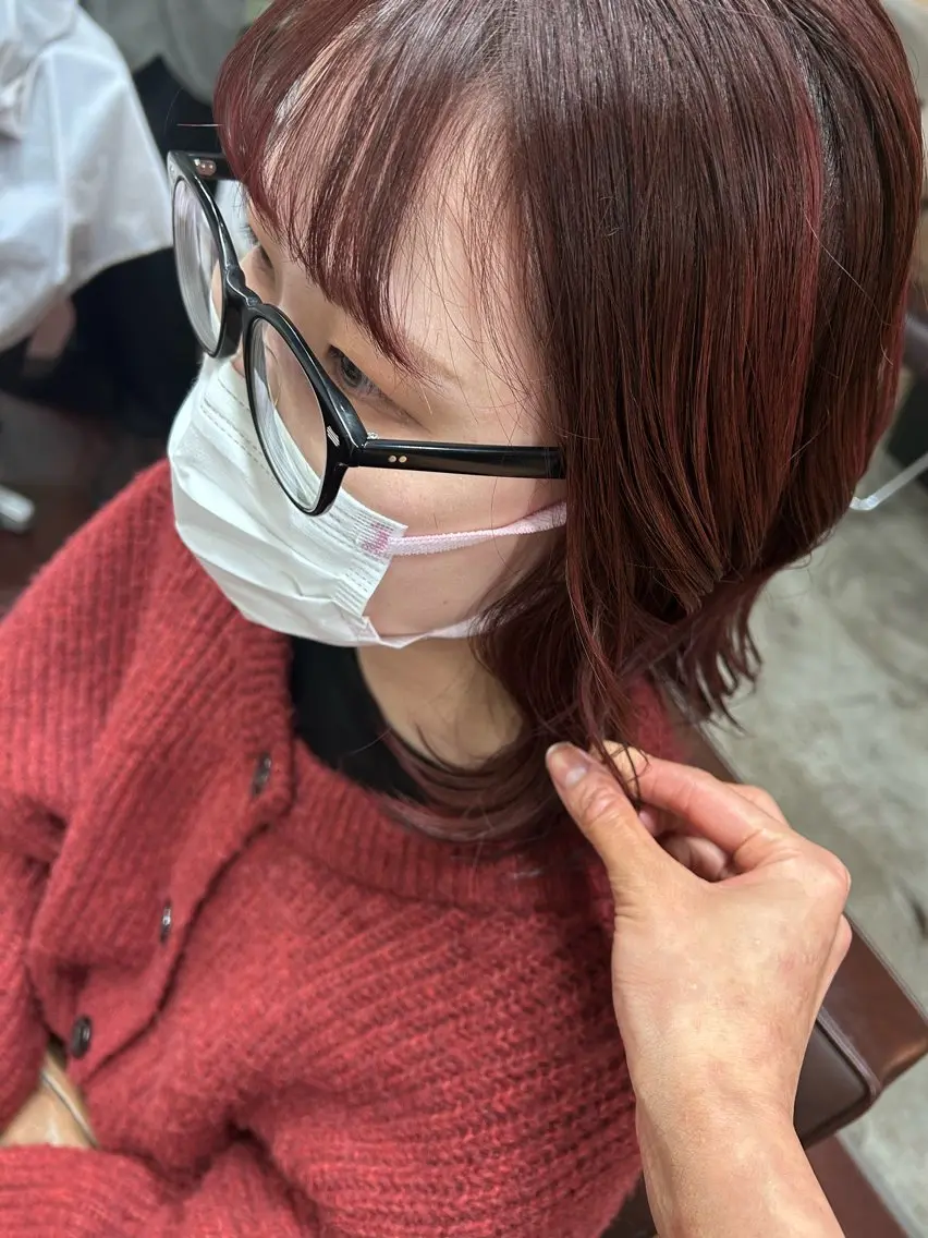 ミディアム Mao 🎀bob Oliveカラー🌿のヘアスタイル