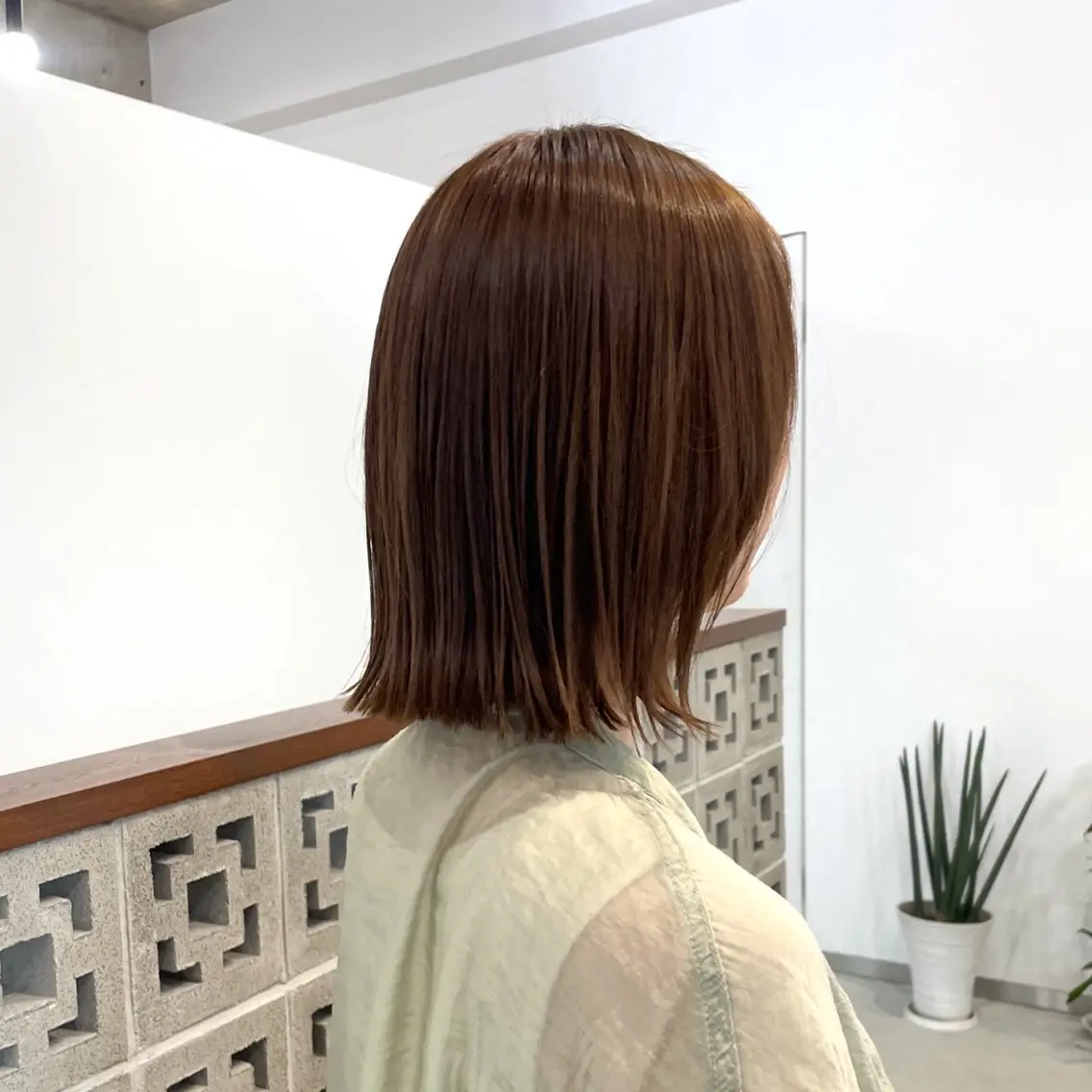 ミディアム 切りっぱなしボブ ボブ レイヤーカット カット ヘアカラー ボブ/レイヤー/ HBL/maru☺︎の眉毛・アイブロウイメージ