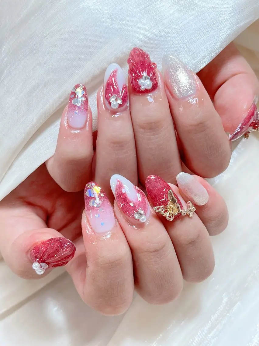ネイル 韓国ネイル 持ち込み 夏ネイル candy nail 韓国風ワンホンネイルのネイルデザイン