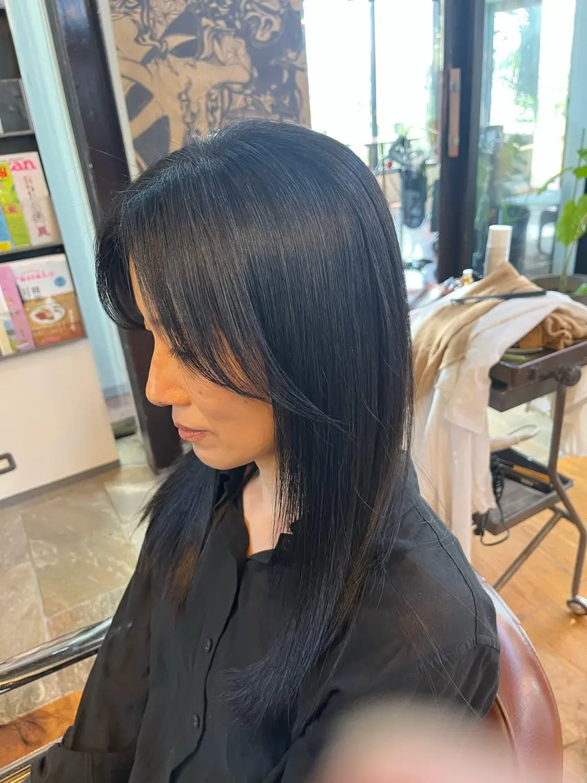ロング 縮毛矯正 NAGONSTYLE 高塩知輝のヘアスタイル