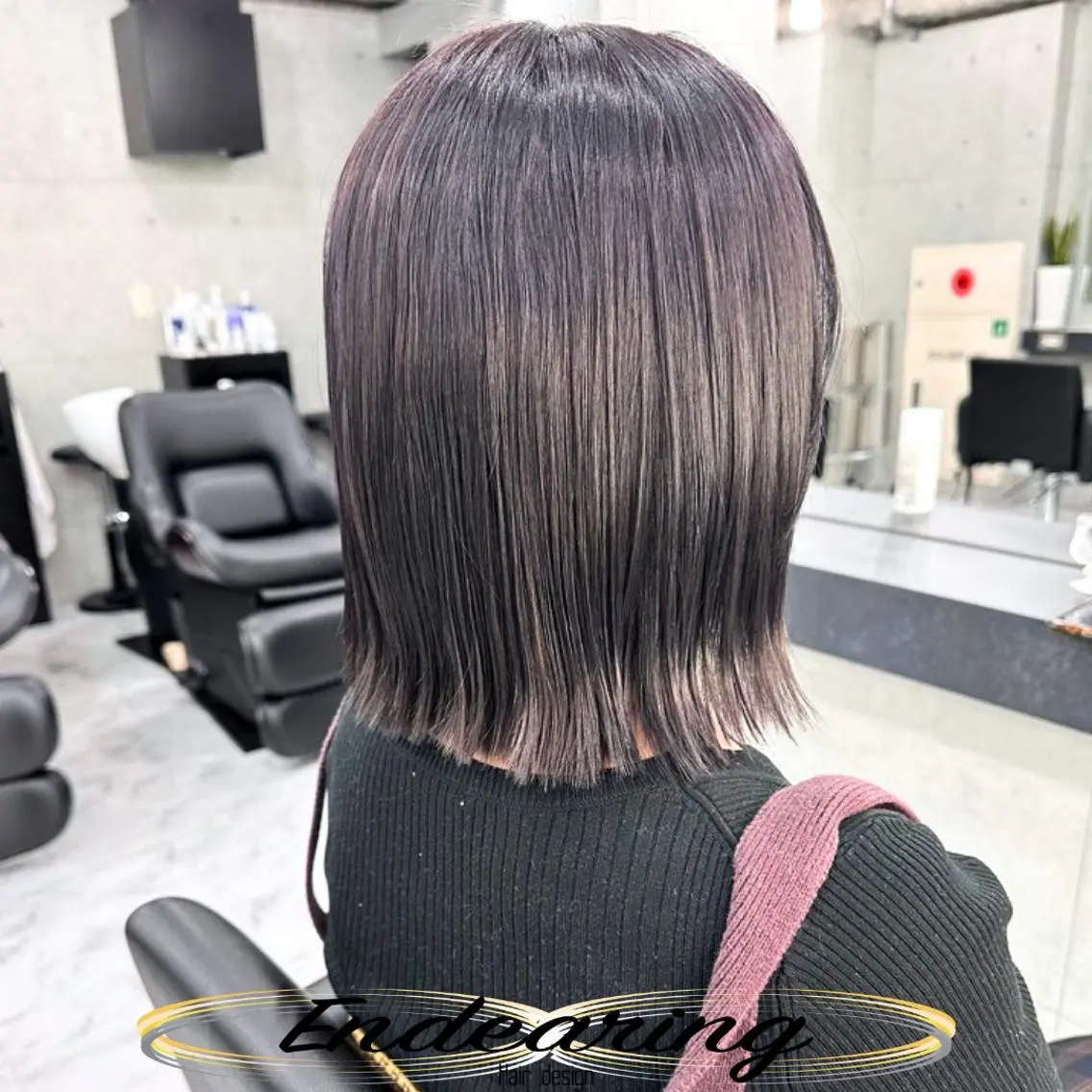 ミディアム ボブ レイヤーカット 似合わせカット 小顔カット 外ハネヘア カット ヘアカラー 柳田 怜那/銀座 Endearingのヘアスタイル