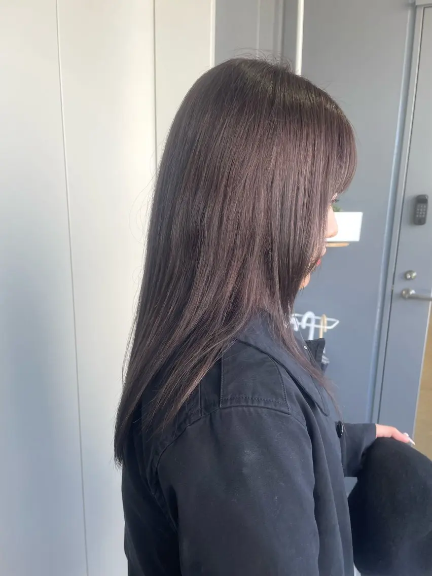 セミロング カラー アッシュ アッシュブラウン ブリーチ ブラウンカラー 透明感カラー ヘアカラー 『SiLO』 rumiのヘアスタイル
