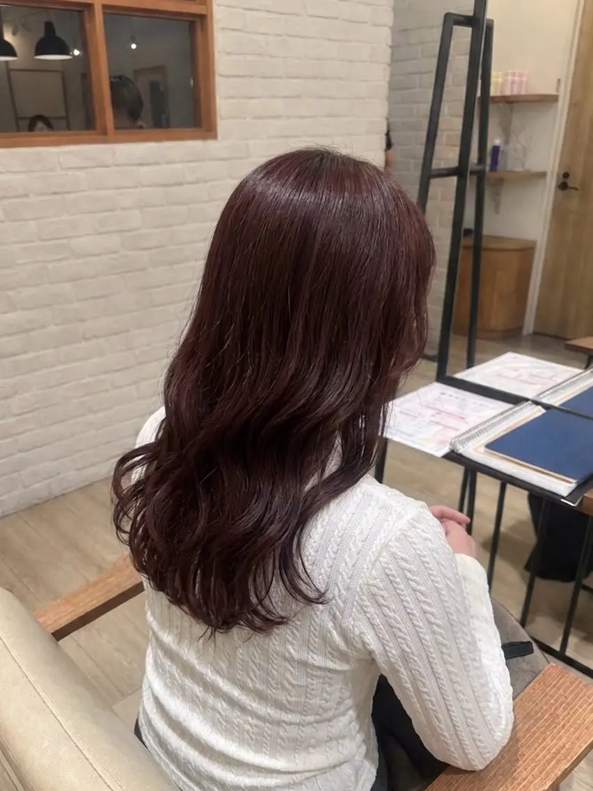 カラー ブラウンカラー ピンクカラー ヘアカラー トリートメント 【名古屋】ボブ/透明 感カラー/ちぇりーのヘアスタイル