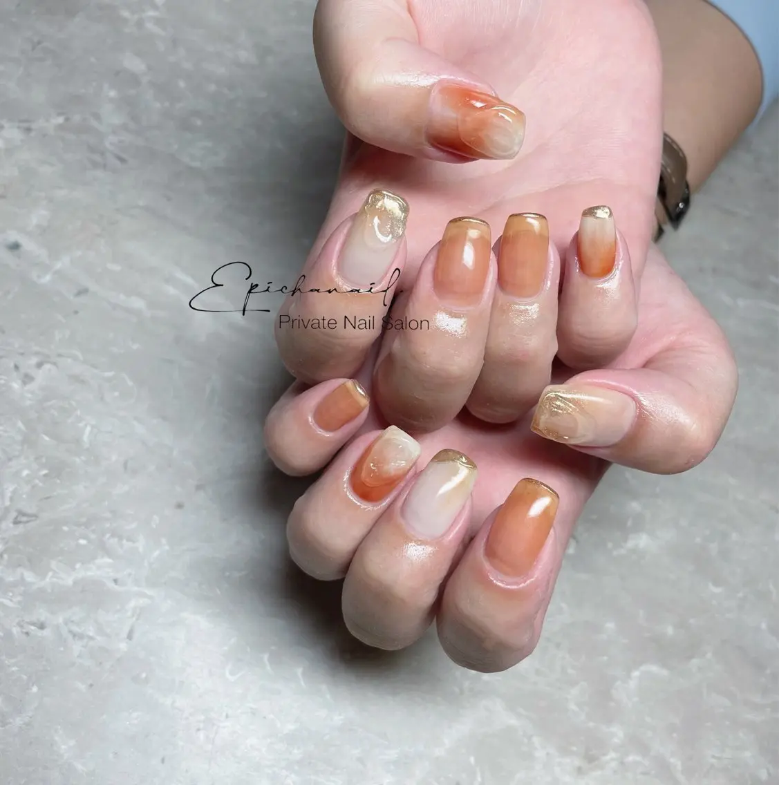 ネイル べっ甲ネイル EPICHA NAILのネイルデザイン